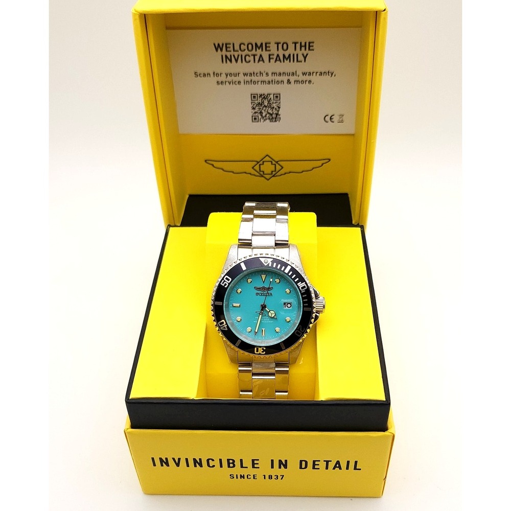 Invicta Pro Diver Aurenova Men's Watch Blue Dial Steel 40mm New 200M